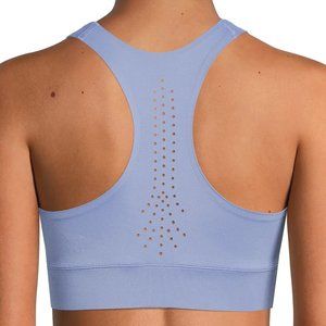 Padded Scoop neck SportsBra laser-cut design Color Blue Size M Racerback